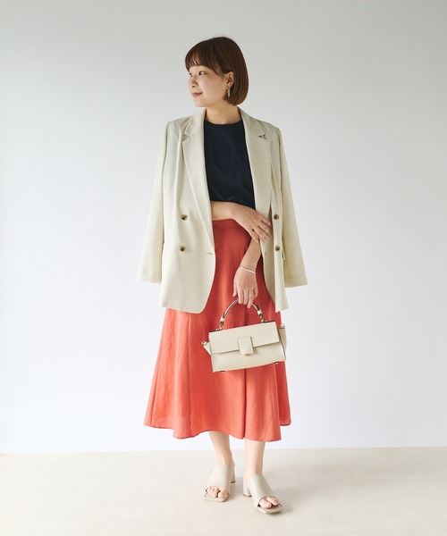 RIVE DROITE（リヴドロワ）の「リネンライクライトテーラードジャケット（テーラードジャケット・レディース・ベージュ/ネイビー/イエロー・FREE）」の19枚目の写真