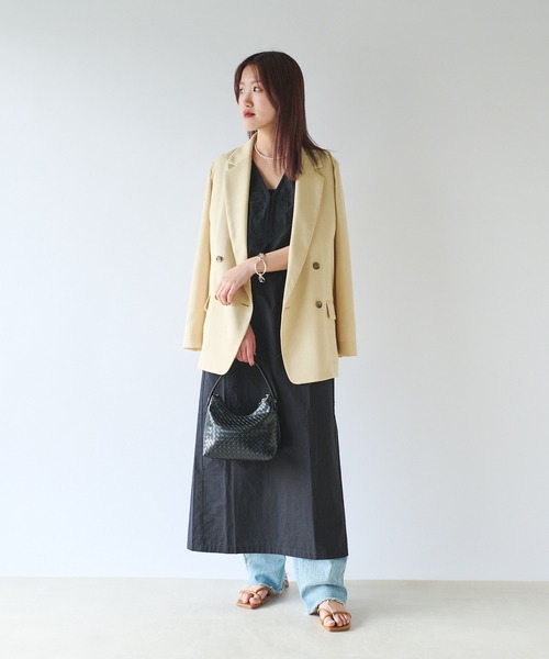 RIVE DROITE（リヴドロワ）の「リネンライクライトテーラードジャケット（テーラードジャケット・レディース・ベージュ/ネイビー/イエロー・FREE）」の18枚目の写真