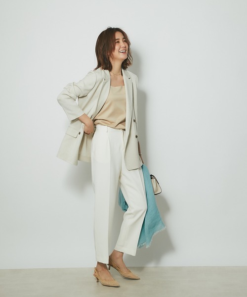 RIVE DROITE（リヴドロワ）の「リネンライクライトテーラードジャケット（テーラードジャケット・レディース・ベージュ/ネイビー/イエロー・FREE）」の15枚目の写真