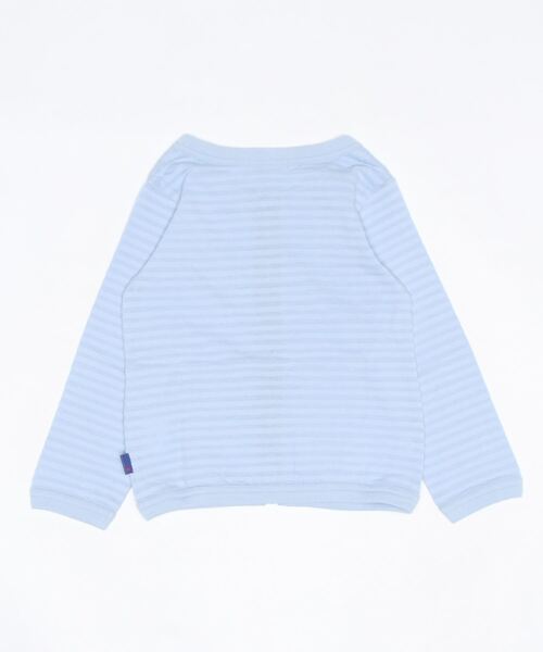KP BOY（ケーピーボーイ）の「ノーカラージップカーディガン（カーディガン/ボレロ・キッズ・ブルー/杢グレー・130cm/120cm/100cm/110cm）」の3枚目の写真