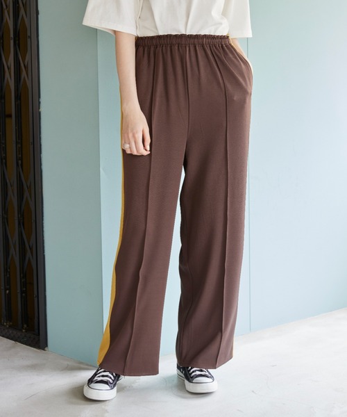 flaner（フラネ）の「Side line jersey pants/サイドラインジャージパンツ（その他パンツ・レディース・ブラウン/カーキ/ナチュラル・SMALL/MEDIUM/LARGE）」の6枚目の写真