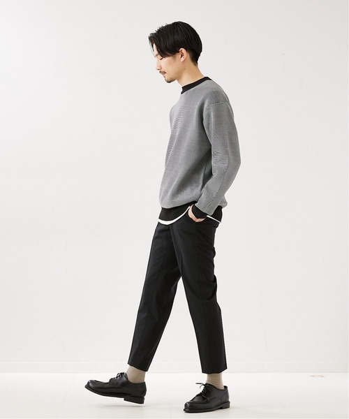 417 EDIFICE(フォーワンセブンエディフィス)の「"スリム"【allery / アレリ―】T/Wスラックス(スラックス・メンズ・ブラック/グレー・SMALL/LARGE/MEDIUM)」の3枚目の写真