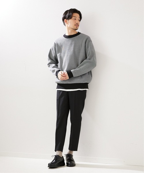 417 EDIFICE(フォーワンセブンエディフィス)の「"スリム"【allery / アレリ―】T/Wスラックス(スラックス・メンズ・ブラック/グレー・SMALL/LARGE/MEDIUM)」の4枚目の写真