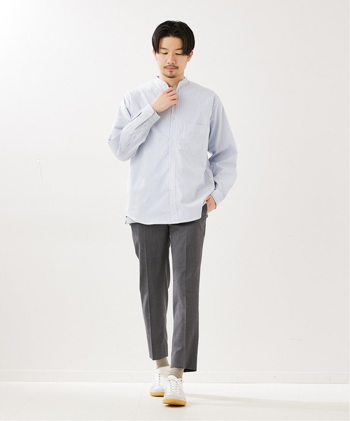 417 EDIFICE(フォーワンセブンエディフィス)の「"スリム"【allery / アレリ―】T/Wスラックス(スラックス・メンズ・ブラック/グレー・SMALL/LARGE/MEDIUM)」の6枚目の写真