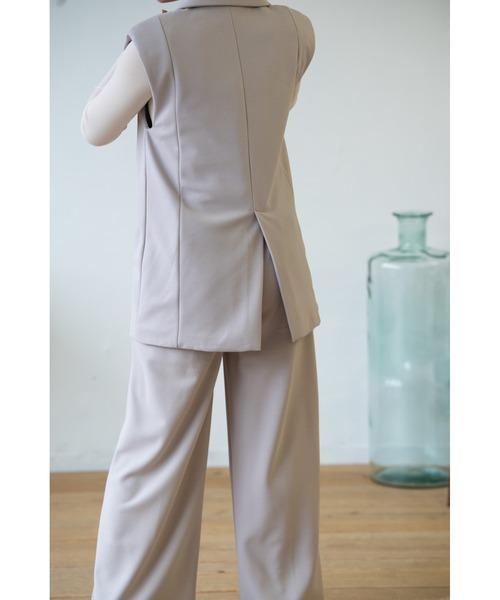 HANNE（アン）の「ベストセットアップ ﾍﾞｽﾄ/ﾌﾚｱﾊﾟﾝﾂ（セットアップ・レディース・ブラック/グレー・フリー）」の10枚目の写真