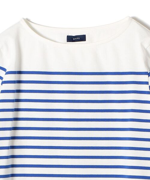 SHIPS(シップス)の「パネルボーダーロングスリーブ(Tシャツ/カットソー・レディース・ネイビー/ブルー・ONE SIZE)」の4枚目の写真