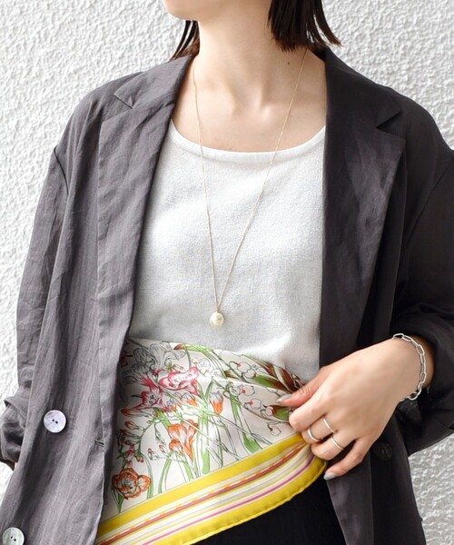 SHIPS（シップス）の「ガラス パール アジャスター ロング ネックレス（ネックレス・レディース・ゴールド・ONE SIZE）」の7枚目の写真