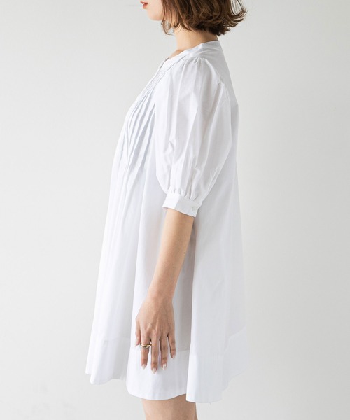 rectangle(レクタングル)の「キャンブリックピンタックワンピース(シャツワンピース・レディース・ブラック/オフホワイト・MEDIUM/LARGE)」の18枚目の写真