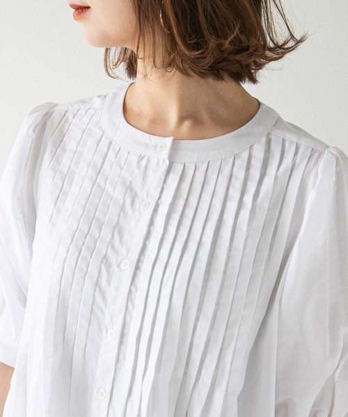 rectangle(レクタングル)の「キャンブリックピンタックワンピース(シャツワンピース・レディース・ブラック/オフホワイト・MEDIUM/LARGE)」の17枚目の写真