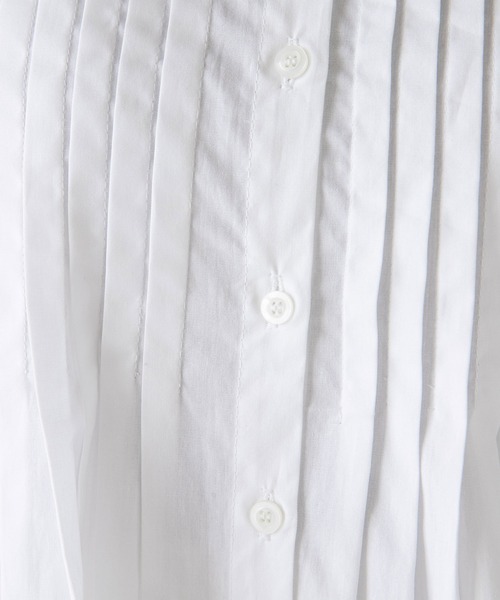 rectangle(レクタングル)の「キャンブリックピンタックワンピース(シャツワンピース・レディース・ブラック/オフホワイト・MEDIUM/LARGE)」の15枚目の写真