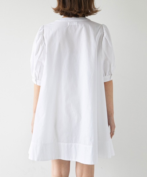 rectangle(レクタングル)の「キャンブリックピンタックワンピース(シャツワンピース・レディース・ブラック/オフホワイト・MEDIUM/LARGE)」の13枚目の写真