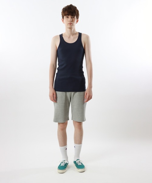Champion（チャンピオン）の「【Champion/チャンピオン】メンズ ベーシック タンクトップ（タンクトップ・メンズ・グレー/ブラック/ホワイト/ネイビー・MEDIUM/LARGE/X-LARGE）」の4枚目の写真