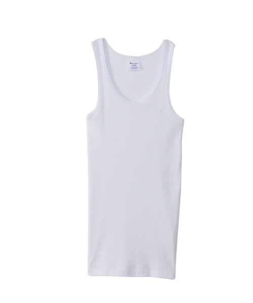 Champion（チャンピオン）の「【Champion/チャンピオン】メンズ ベーシック タンクトップ（タンクトップ・メンズ・グレー/ブラック/ホワイト/ネイビー・MEDIUM/LARGE/X-LARGE）」の2枚目の写真