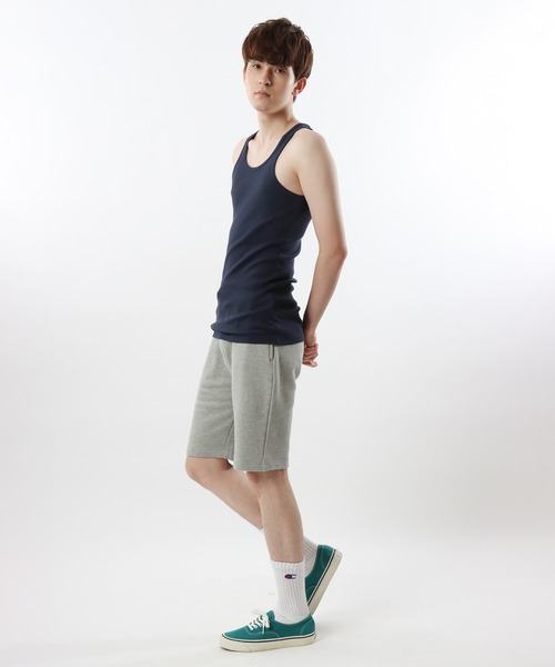 Champion（チャンピオン）の「【Champion/チャンピオン】メンズ ベーシック タンクトップ（タンクトップ・メンズ・グレー/ブラック/ホワイト/ネイビー・MEDIUM/LARGE/X-LARGE）」の16枚目の写真