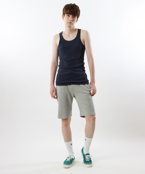 Champion（チャンピオン）の「【Champion/チャンピオン】メンズ ベーシック タンクトップ（タンクトップ・メンズ・グレー/ブラック/ホワイト/ネイビー・MEDIUM/LARGE/X-LARGE）」の10枚目の写真