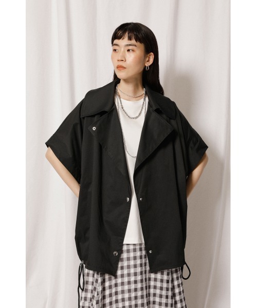 crie conforto(クリーコンフォルト)の「バイカラージレブルゾン(ブルゾン・レディース・ブラック/ベージュ・SMALL/MEDIUM)」の17枚目の写真