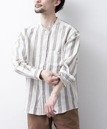 NOLLEY'S goodman | 【WORK ABOUT/ワークアバウト】ORIENTAL SHIRT バンドカラー リネンシャツ(シャツ/ブラウス)