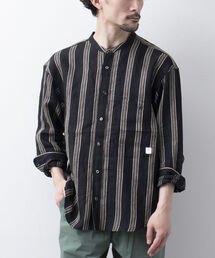 【WORK ABOUT/ワークアバウト】ORIENTAL SHIRT バンドカラー リネンシャツ