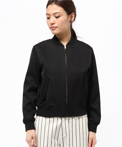 martinique(マルティニーク)の「【Marisol5月号掲載】martinique/二重織リブブルゾン(ブルゾン・レディース・ブラック/カーキ・FREE)」の3枚目の写真