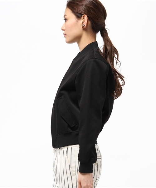 martinique(マルティニーク)の「【Marisol5月号掲載】martinique/二重織リブブルゾン(ブルゾン・レディース・ブラック/カーキ・FREE)」の4枚目の写真