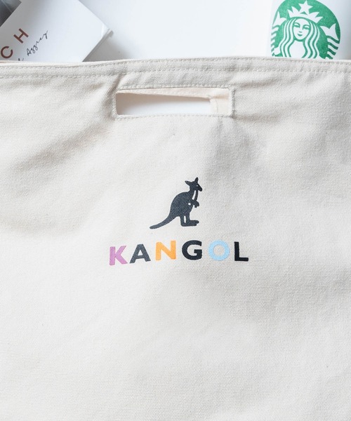 KANGOL（カンゴール）の「【KANGOL】ロゴプリントトート2WAYショルダーバッグ　KGSA-BG00101（ショルダーバッグ・レディース・ホワイト/ブラック・FREE）」の3枚目の写真