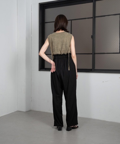 lawgy（ラウジー）の「tape design knit vest（ベスト・レディース・グリーン/オレンジ系/ブラック・FREE）」の17枚目の写真