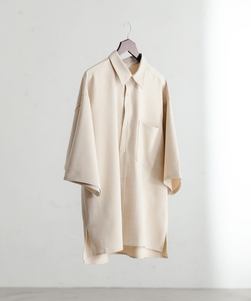 epnok(エプノック)の「サイドスリットベーシックルーズシャツ(SET UP/UNISEX)(シャツ/ブラウス・レディース・ブラック/カーキ/ブルーグレー/ライトベージュ・SMALL/MEDIUM/LARGE)」の3枚目の写真