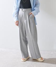 センタープレスハイウエストワイドパンツ