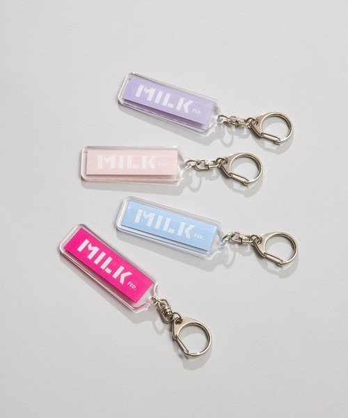 MILKFED.(ミルクフェド)の「BAR LOGO KEY CHAIN(キーホルダー・レディース・ライトブルー/ブラック/レッド/ピンク/ライトパープル/ライトピンク・ONE SIZE)」の18枚目の写真