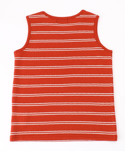 COMME CA ISM(コムサイズム)の「ボーダー ノースリーブTシャツ(タンクトップ・キッズ・ホワイト/ブラウン/レッド/ネイビー・110cm/100cm/120cm/130cm)」の5枚目の写真