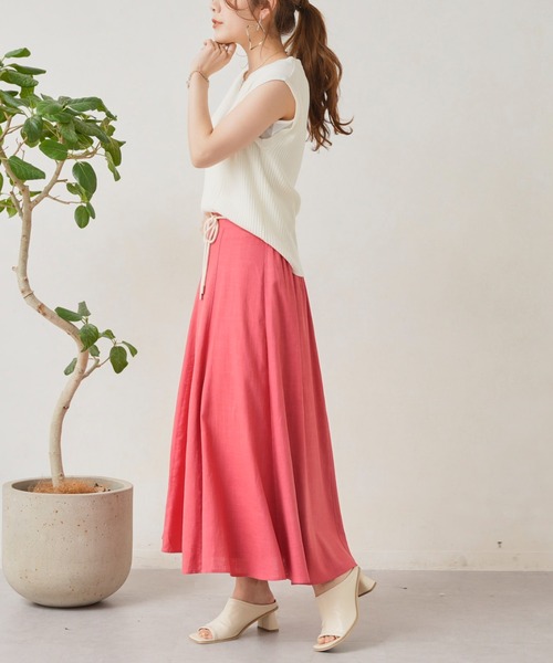 Chez toi（シェトワ）の「イレギュラーピッチコンパクトフレンチスリーブプルオーバー（ニット/セーター・レディース・ブラック/オフホワイト/オレンジ/グリーン・FREE）」の12枚目の写真