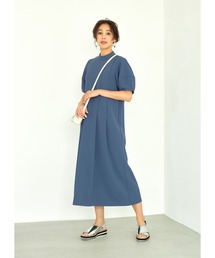 【LUXE】タック留めほおずきスリーブワンピース