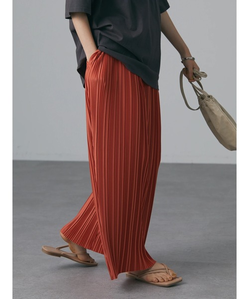 CRAFT STANDARD BOUTIQUE(クラフトスタンダードブティック)の「カットプリーツイージーパンツ *◆(その他パンツ・レディース・オレンジ/ブラック/カーキ・FREE)」の17枚目の写真