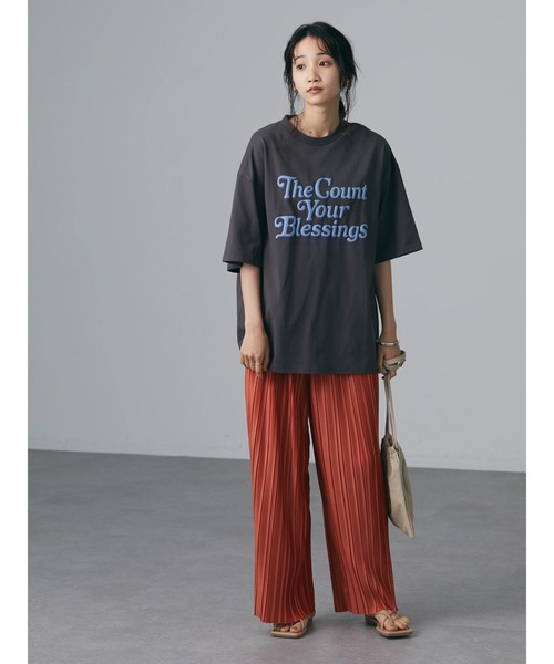 CRAFT STANDARD BOUTIQUE(クラフトスタンダードブティック)の「カットプリーツイージーパンツ *◆(その他パンツ・レディース・オレンジ/ブラック/カーキ・FREE)」の9枚目の写真