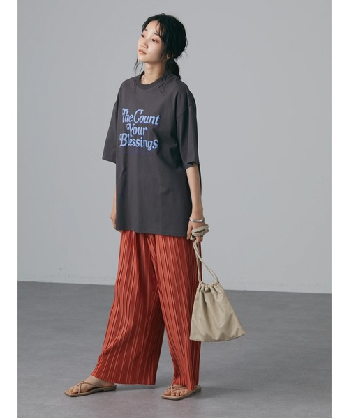 CRAFT STANDARD BOUTIQUE(クラフトスタンダードブティック)の「カットプリーツイージーパンツ *◆(その他パンツ・レディース・オレンジ/ブラック/カーキ・FREE)」の13枚目の写真
