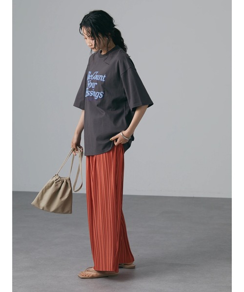 CRAFT STANDARD BOUTIQUE(クラフトスタンダードブティック)の「カットプリーツイージーパンツ *◆(その他パンツ・レディース・オレンジ/ブラック/カーキ・FREE)」の22枚目の写真