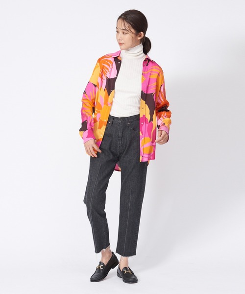 36Quatre-Neuf（カトルナフ）の「Roseannaフラワープリントレギュラー（シャツ/ブラウス・レディース・オレンジ・フリー）」の13枚目の写真