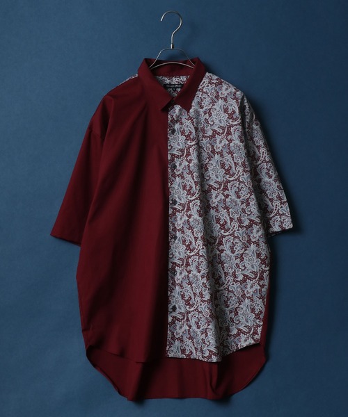 ANPAS(アンパス)の「MADE IN JAPAN Paisley Pattern Switching Design Big Silhouette Shirt/日本製 ペイズリー柄 切り替え ビッグシルエット シャツ(シャツ/ブラウス・メンズ・ブルー系その他/レッド系その他・M/L)」の13枚目の写真