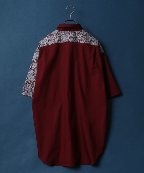 ANPAS(アンパス)の「MADE IN JAPAN Paisley Pattern Switching Design Big Silhouette Shirt/日本製 ペイズリー柄 切り替え ビッグシルエット シャツ(シャツ/ブラウス・メンズ・ブルー系その他/レッド系その他・M/L)」の14枚目の写真