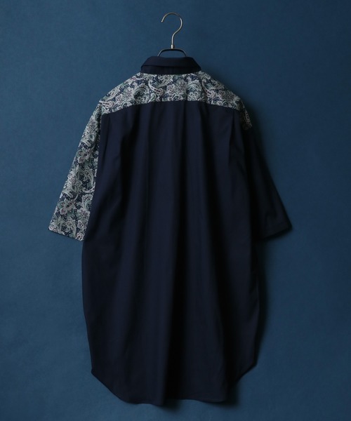 ANPAS(アンパス)の「MADE IN JAPAN Paisley Pattern Switching Design Big Silhouette Shirt/日本製 ペイズリー柄 切り替え ビッグシルエット シャツ(シャツ/ブラウス・メンズ・ブルー系その他/レッド系その他・M/L)」の12枚目の写真