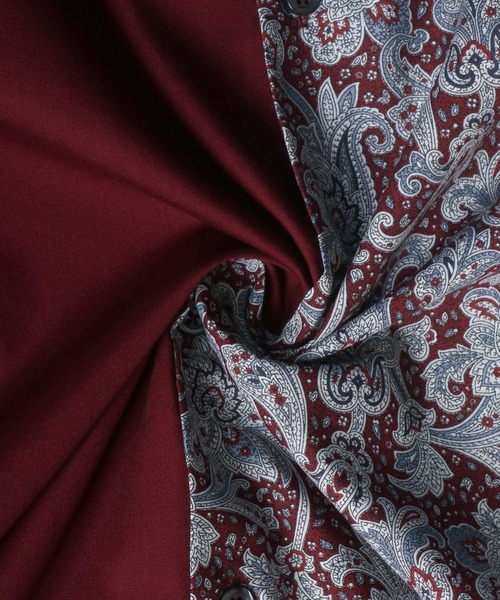 ANPAS(アンパス)の「MADE IN JAPAN Paisley Pattern Switching Design Big Silhouette Shirt/日本製 ペイズリー柄 切り替え ビッグシルエット シャツ(シャツ/ブラウス・メンズ・ブルー系その他/レッド系その他・M/L)」の22枚目の写真