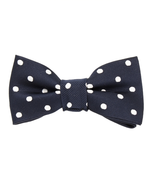 Smoothy（スムージー）の「Smoothy Silk Dot Clip Tie / スムージー シルクドットクリップタイ（蝶ネクタイ・キッズ・ダークネイビー/ブラック・FREE）」の3枚目の写真
