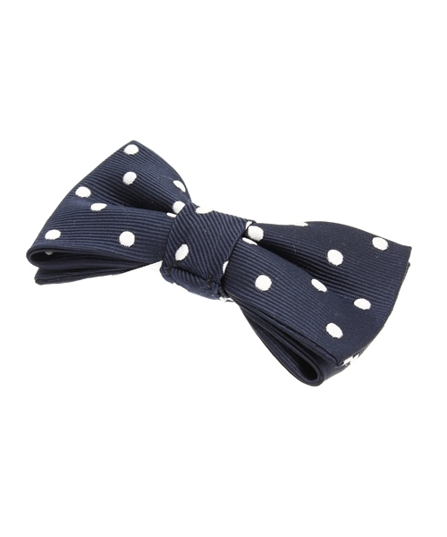Smoothy（スムージー）の「Smoothy Silk Dot Clip Tie / スムージー シルクドットクリップタイ（蝶ネクタイ・キッズ・ダークネイビー/ブラック・FREE）」の5枚目の写真