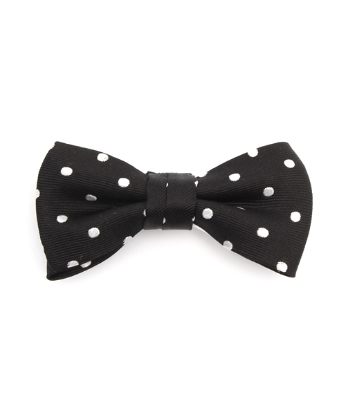 Smoothy（スムージー）の「Smoothy Silk Dot Clip Tie / スムージー シルクドットクリップタイ（蝶ネクタイ・キッズ・ダークネイビー/ブラック・FREE）」の7枚目の写真
