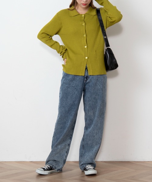 WEGO（ウィゴー）の「WEGO/ウエストタックルーズパンツ（デニムパンツ・レディース・ホワイト/コバルトブルー・SMALL/MEDIUM）」の14枚目の写真