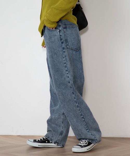 WEGO（ウィゴー）の「WEGO/ウエストタックルーズパンツ（デニムパンツ・レディース・ホワイト/コバルトブルー・SMALL/MEDIUM）」の13枚目の写真