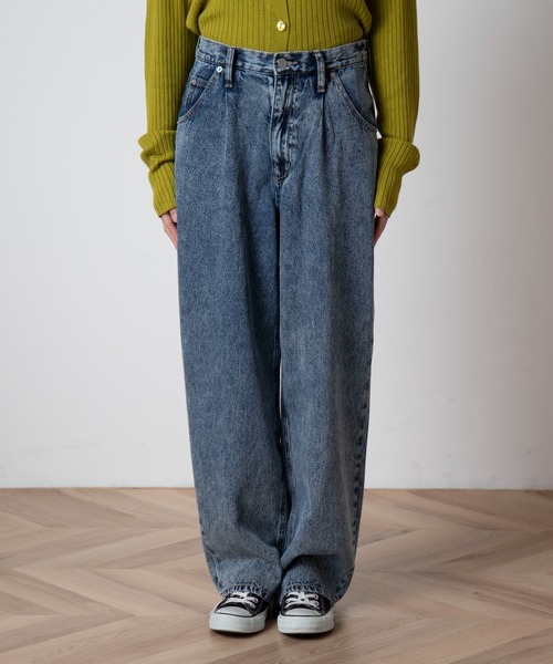 WEGO（ウィゴー）の「WEGO/ウエストタックルーズパンツ（デニムパンツ・レディース・ホワイト/コバルトブルー・SMALL/MEDIUM）」の20枚目の写真