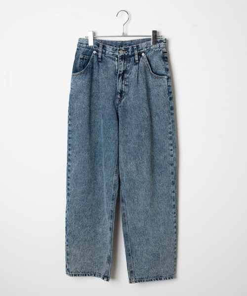 WEGO（ウィゴー）の「WEGO/ウエストタックルーズパンツ（デニムパンツ・レディース・ホワイト/コバルトブルー・SMALL/MEDIUM）」の4枚目の写真