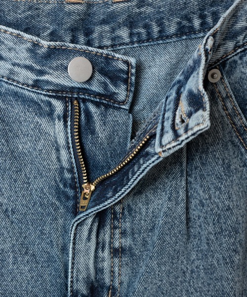 WEGO（ウィゴー）の「WEGO/ウエストタックルーズパンツ（デニムパンツ・レディース・ホワイト/コバルトブルー・SMALL/MEDIUM）」の7枚目の写真