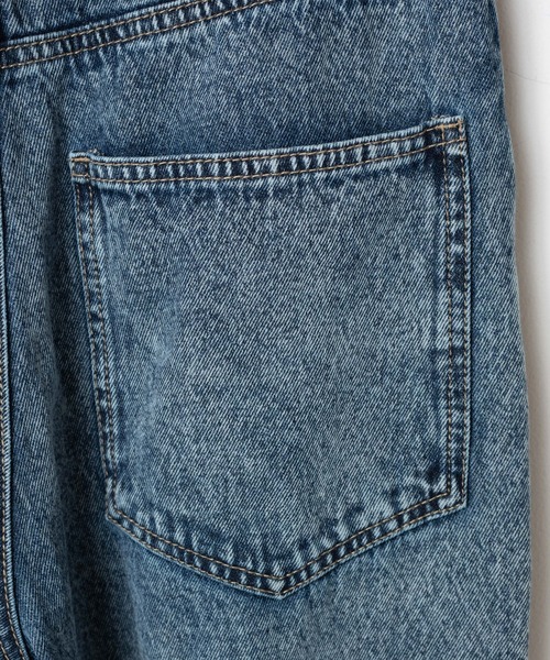 WEGO（ウィゴー）の「WEGO/ウエストタックルーズパンツ（デニムパンツ・レディース・ホワイト/コバルトブルー・SMALL/MEDIUM）」の9枚目の写真